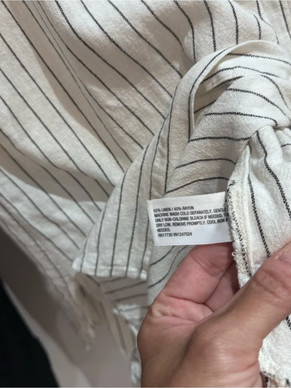 a new day Black and White Striped Drawstring Shirt Dresses - Picture 8 of 8